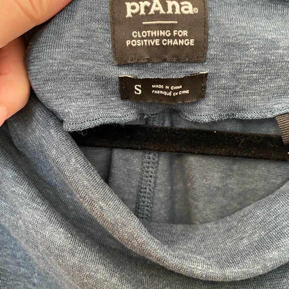 Prana Cowl Neck Heather Blue Long Sleeve Sweatshirt Women Size S - Picture 2 of 4